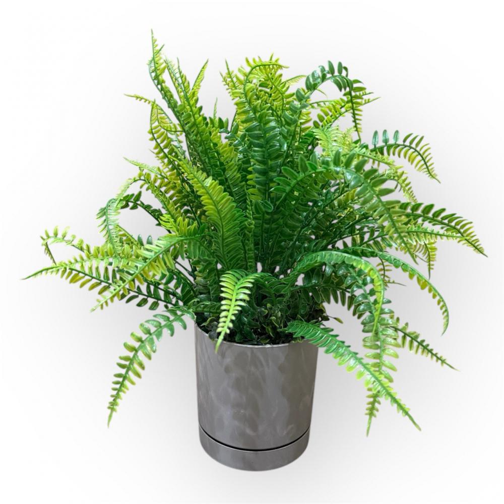 Вазон с искусственным папоротником ПЛАСТМАКС (25087355)