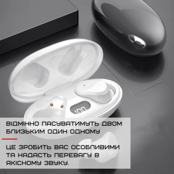 Навушники вкладиші бездротові JL Saniyer А68 Bluetooth TWS вакуумні з вбудованим чіпом Чорний - фото 7