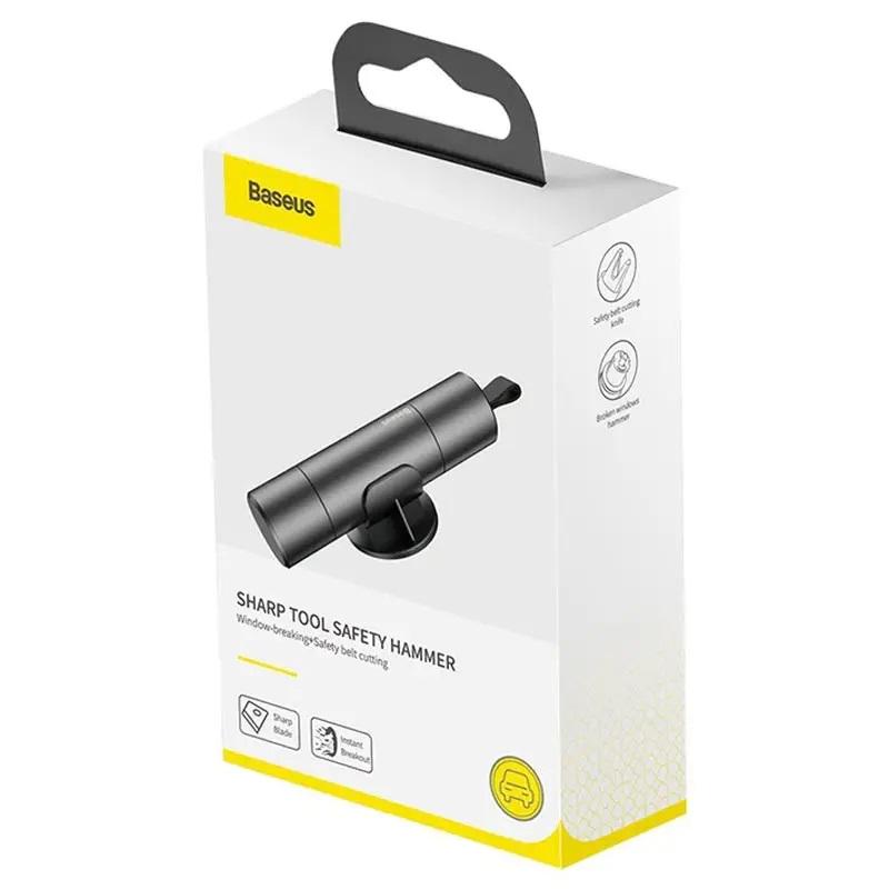 Молоток автомобільний BASEUS Sharp Tool Safety Hammer Dark Gray (CRSFH-0G) - фото 3 Молоток автомобільний BASEUS Sharp Tool Safety Hammer Dark Gray (CRSFH-0G) - фото 3