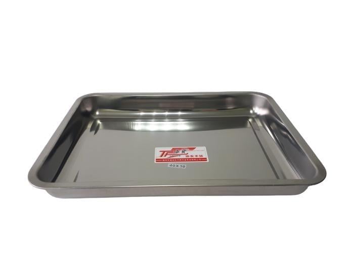 Противень для выпечки прямоугольный из нержавейки 39,5x29,5 H 4,8 (19187)