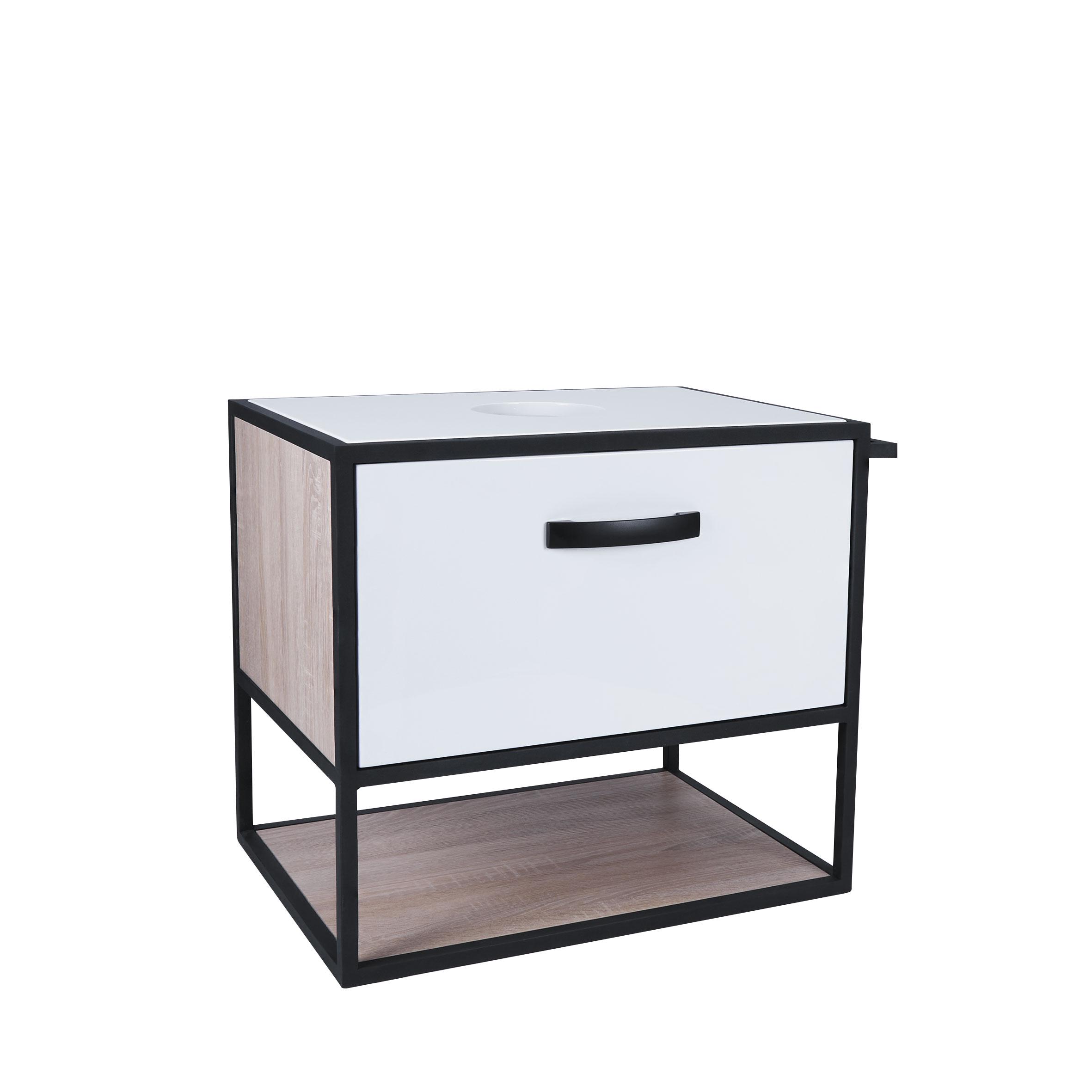 Тумба подвесная Qtap Taurus 600х476х469 мм oak со столешницей White/Whitish (QT2479TPT603WWO)