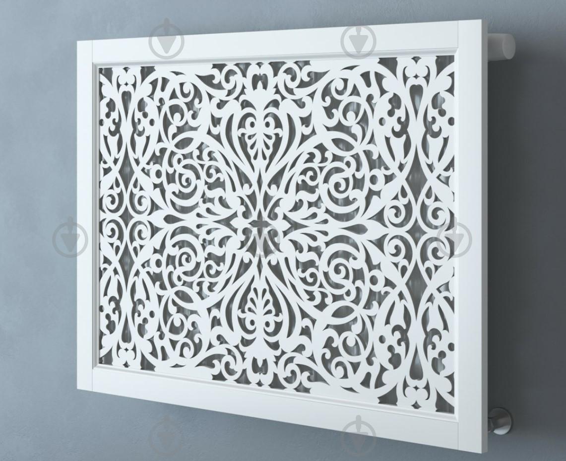 Экран декоративная решетка на батарею отопления R1-F120 Белый