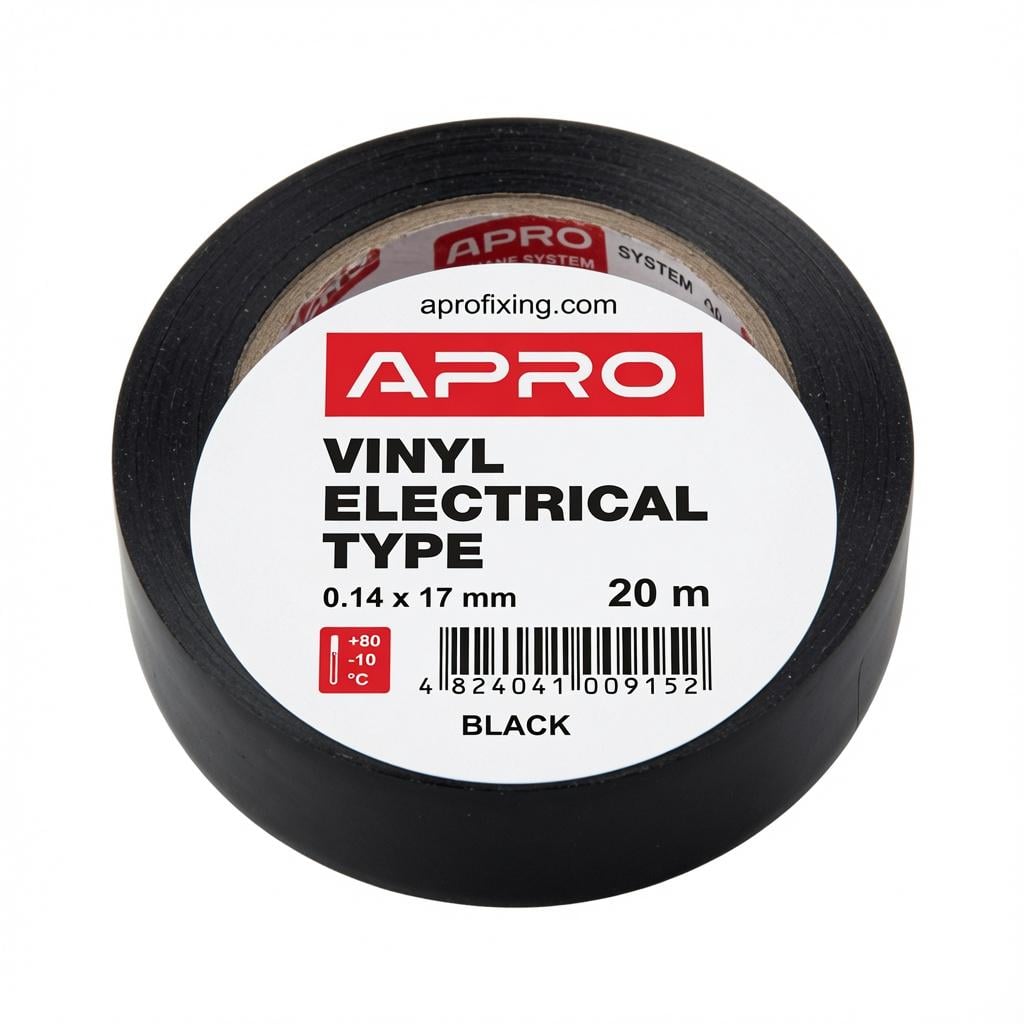 Iзоляцiйна стрiчка Apro 0,14х17 мм 20 м Чорний (2983438939) Iзоляцiйна стрiчка Apro 0,14х17 мм 20 м Чорний (2983438939)