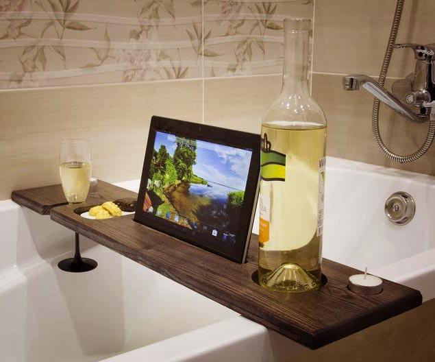 Столик-полка для ванной из дерева Алепо Капучино (СДВ-000209)