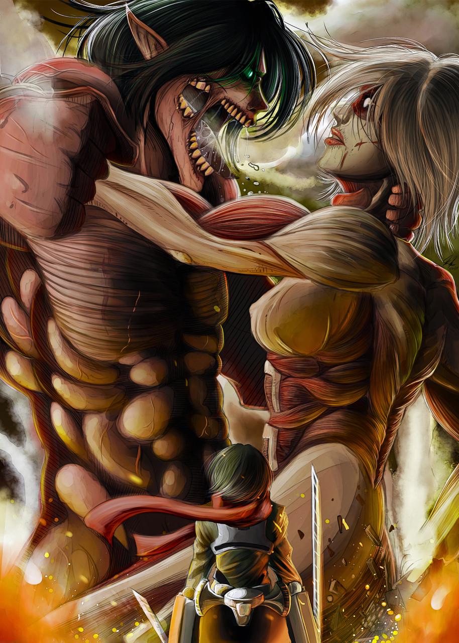 Картина GeekLand Attack on Titan бой гигантов (AT 09.069)