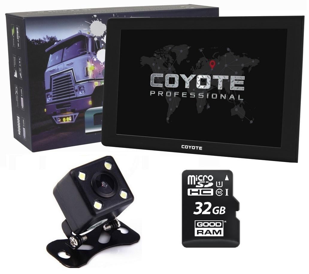 GPS навігатор з відеореєстратором Coyote 1090 Maximus PRO Ram 1 Gb ROM 16 Gb для вантажівок  з камерою заднього виду та MicroSD 32 Gb