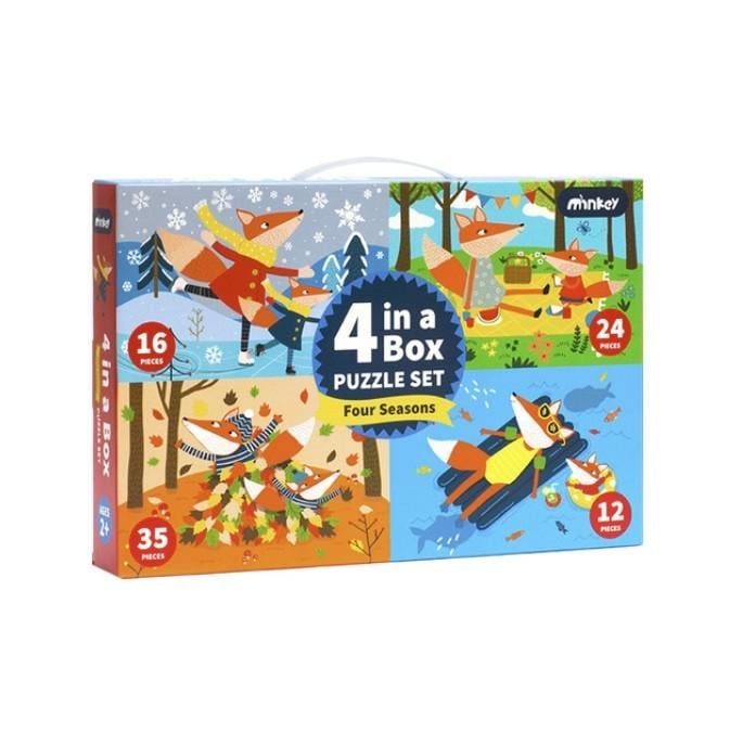 Детский пазл Minkey 4 в 1 Лисичка