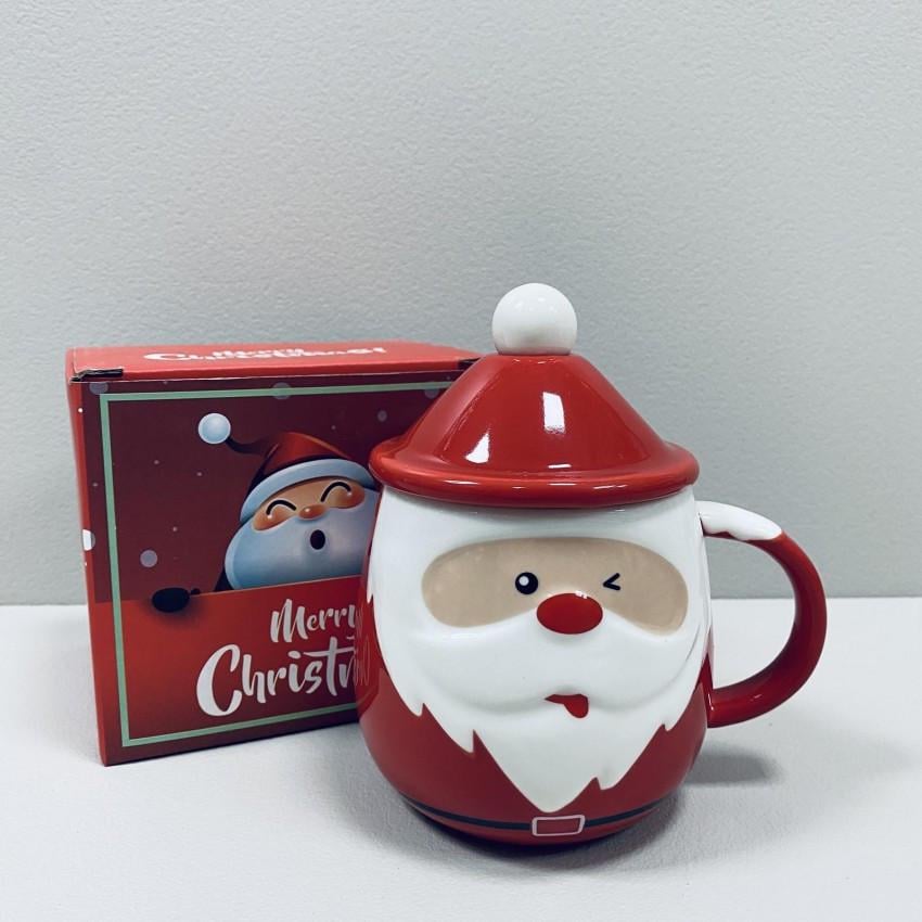 Чашка порцелянова Olens 8030-297D з кришкою та ложкою 420 мл (2407763806)