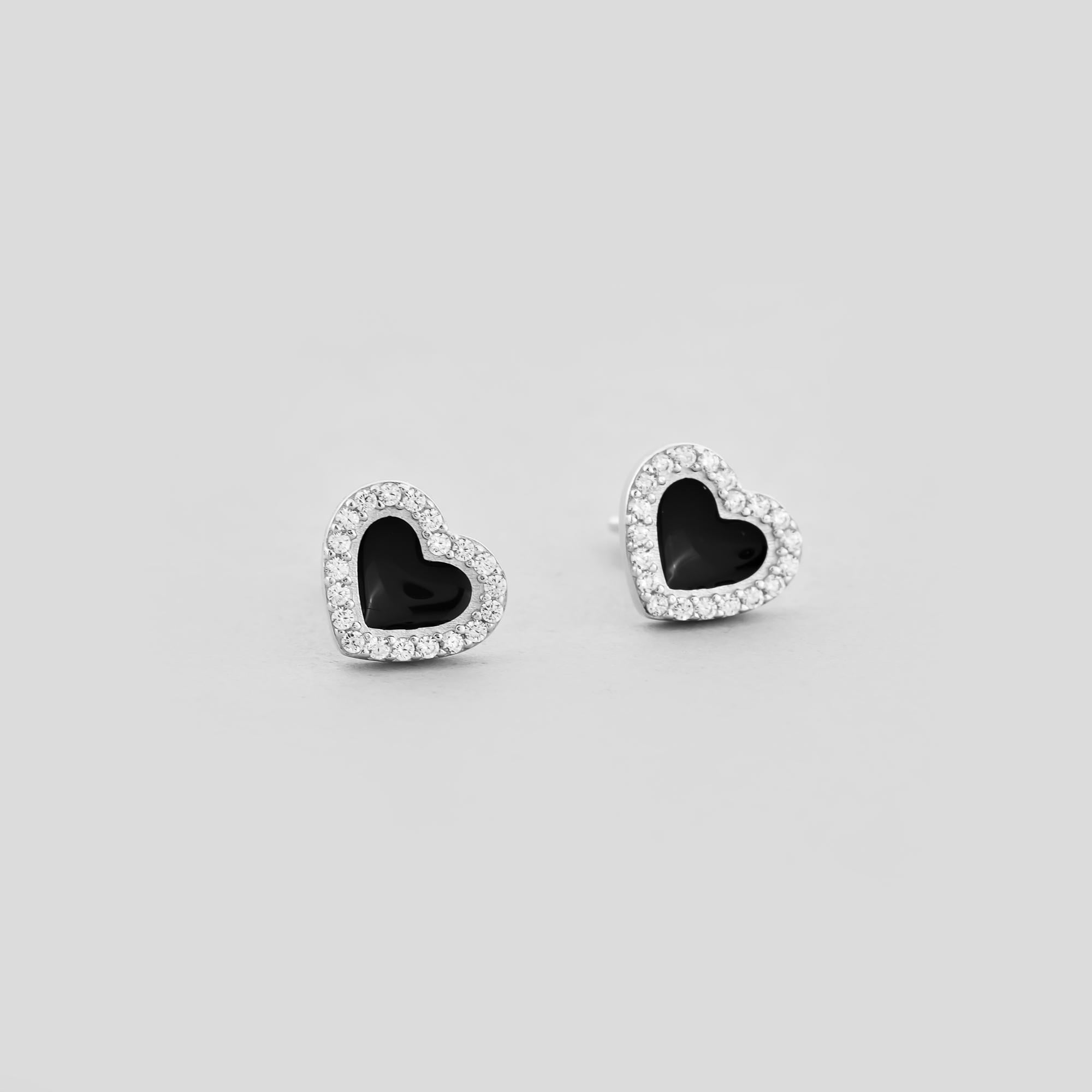 Серебряные серьги Minimal Вечерние сердечки (16549)