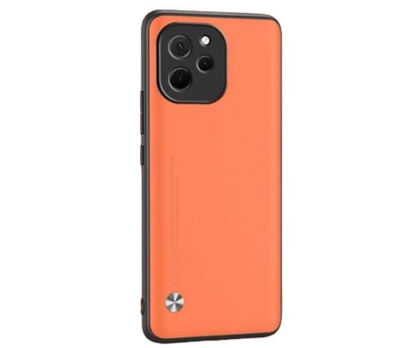 Кожаный чехол - накладка CODE Tactile Experience для Huawei Nova Y61 Оранжевый