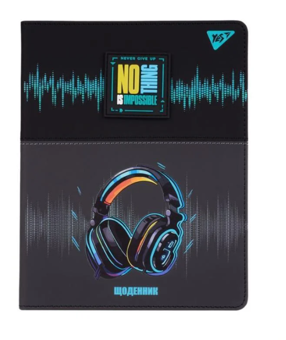 Дневник школьный YES PU интегральный Headphones А5 40 листов (911620) Дневник школьный YES PU интегральный Headphones А5 40 листов (911620)