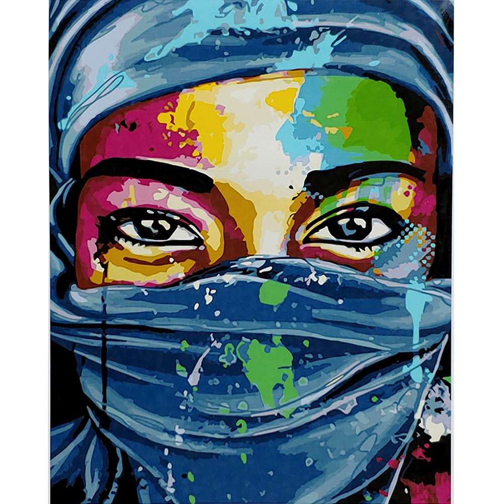 Картина по номерам Strateg Премиум Поп-арт глаза с лаком 40х50 см (SY6921)