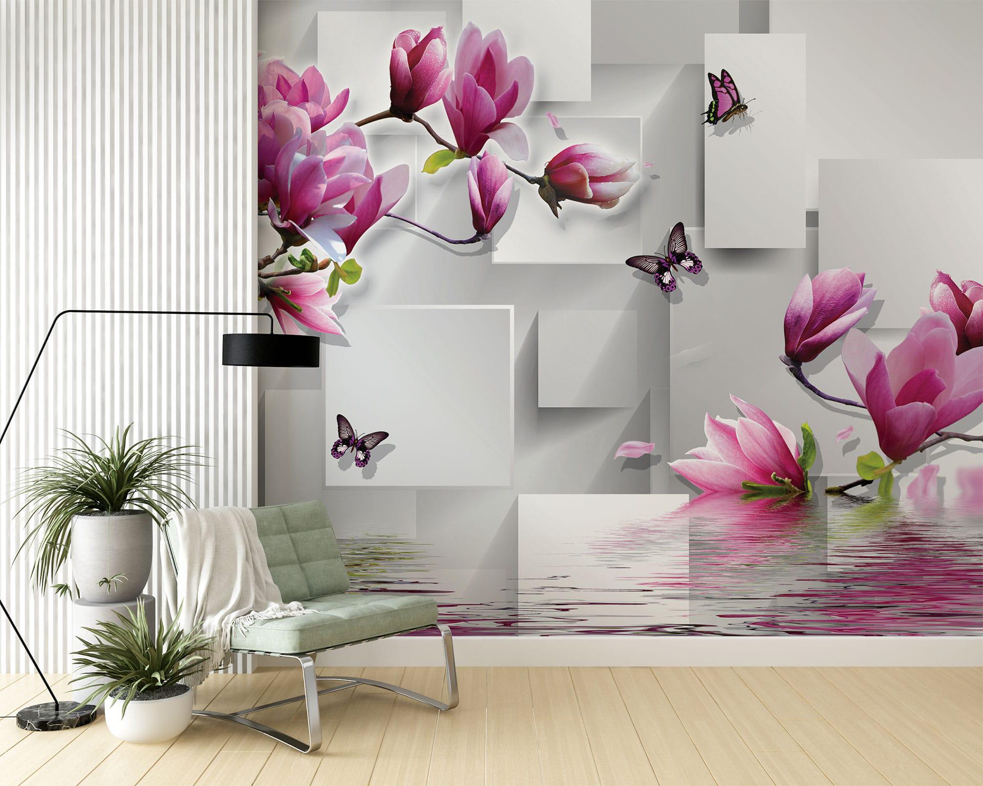 Фотообои флизелиновые Styleo Print-walls Очаровательные магнолии 0174 350х270 см (Pw-0174/3)