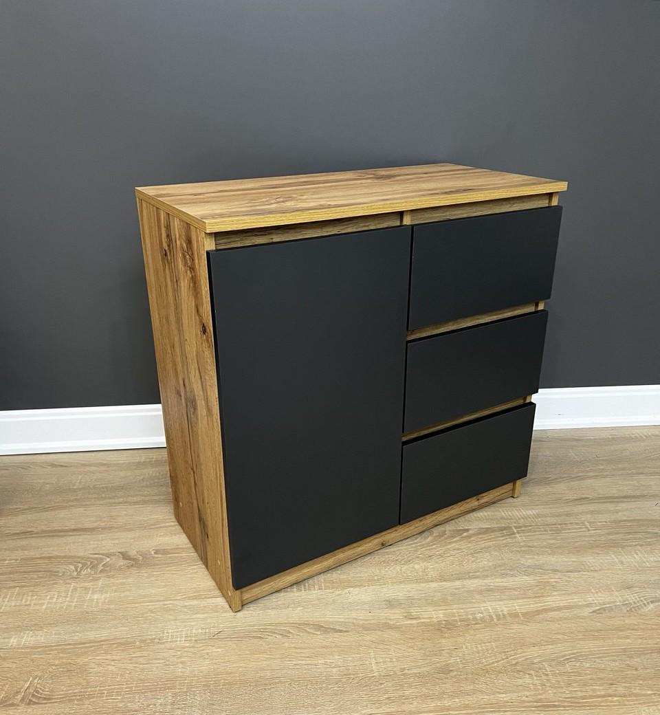 Комод Голд 3/1 750х750х370 мм Дуб аппалачі/Антрацит - фото 1 Комод Голд 3/1 750х750х370 мм Дуб аппалачі/Антрацит - фото 1