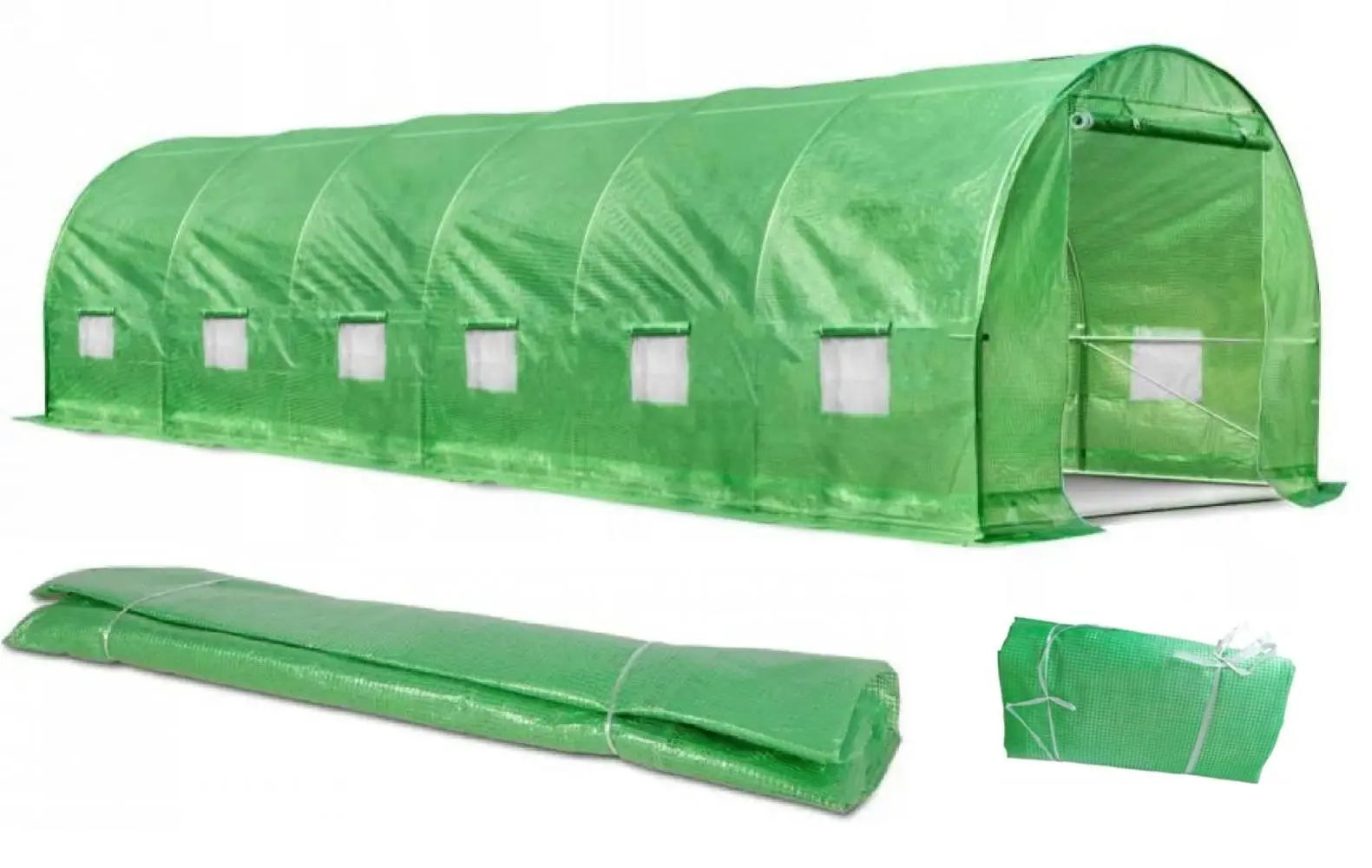 Брезент-пленка Bonro 18 м² для теплицы парника окна с москитными сетками 600x300x200 см Зеленый (132-76-42400479) - фото 4