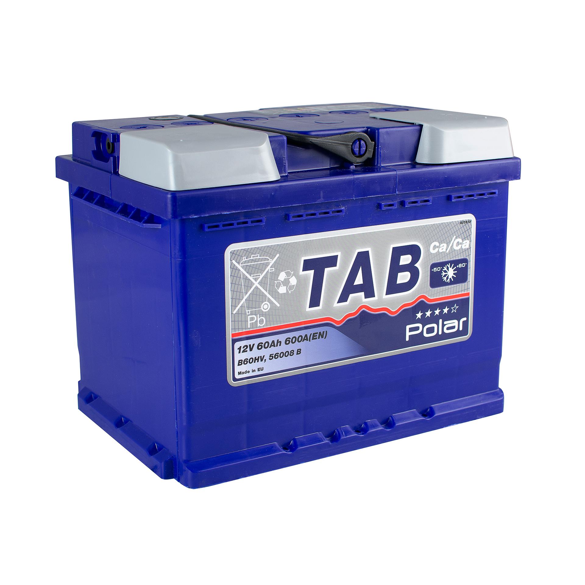 Акумулятор TAB Polar Blue 60 Ah/12V 1 плюс зліва