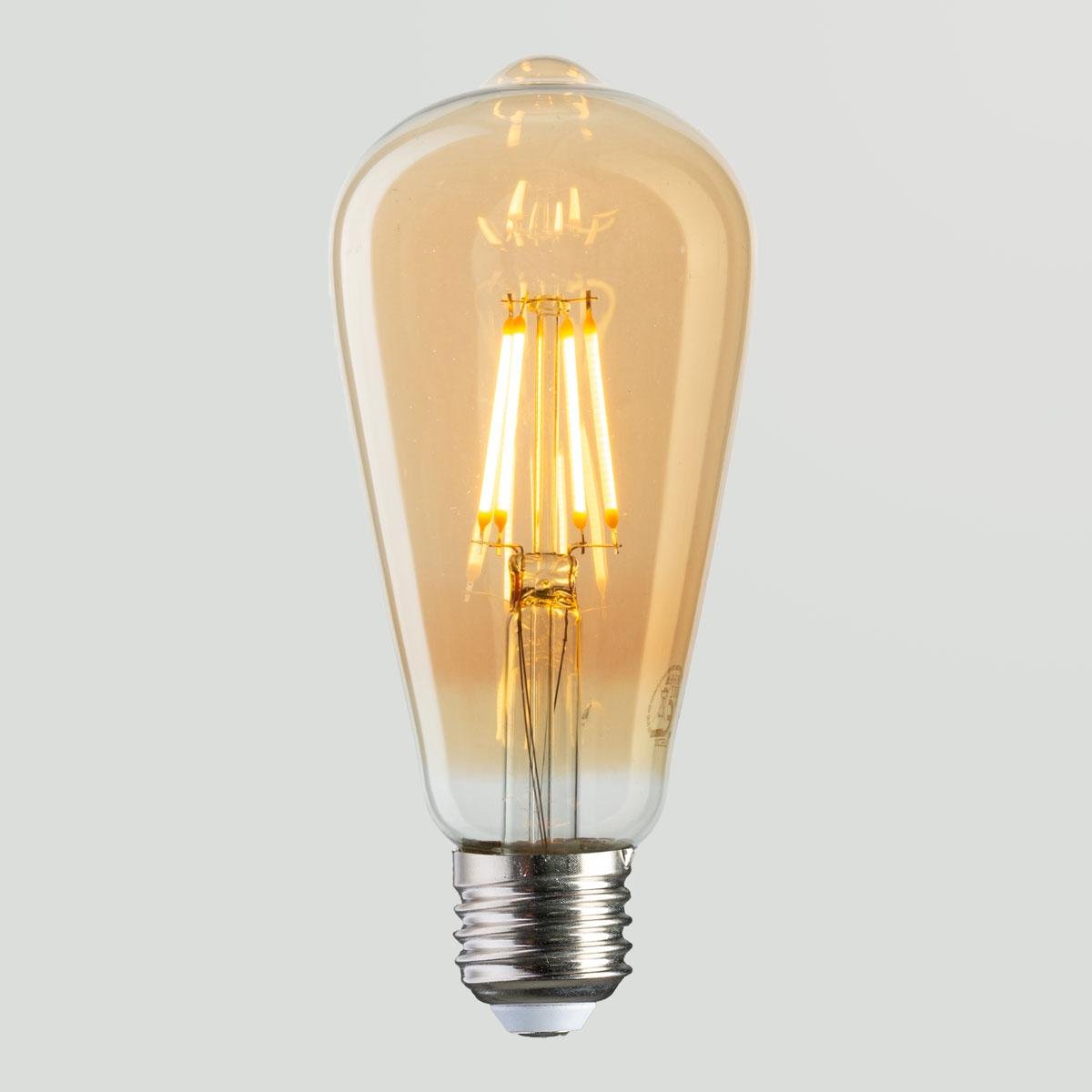 Вінтажна LED лампа Horoz Electric ST64 4W Filament Rustic Vintage-4 2200K E27 (3434531)