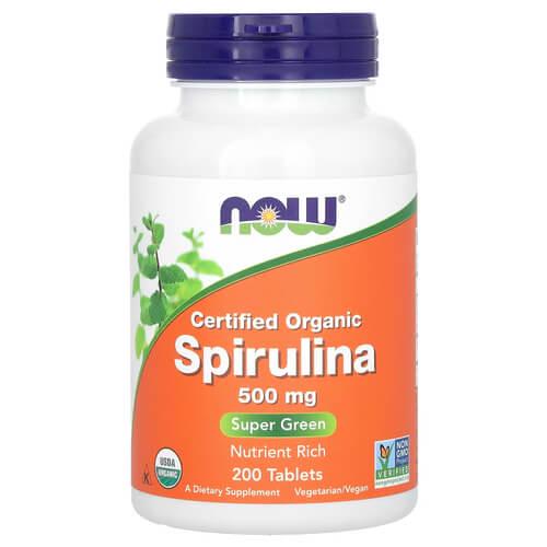 Спирулина NOW Spirulina 500мг 200 табл. (NOW-02698)