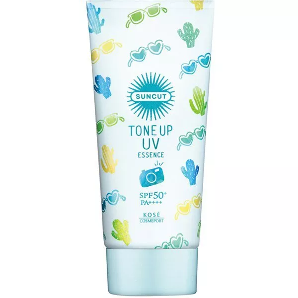 Есенція з ефектом корекції сонцезахисту сонцезахисна Kose Suncut Tone Up UV Mint Green SPF50+ 80 мл