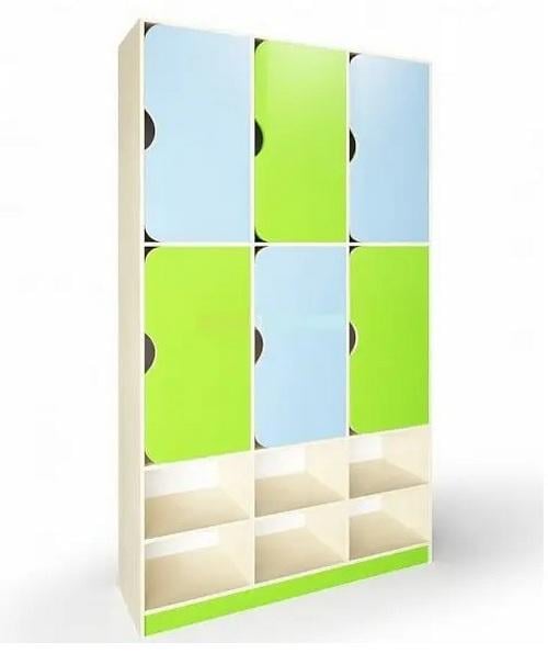 Шкаф для дошкольных учреждений6 секций 900х1970х330 мм (dets mebel62) Шкаф для дошкольных учреждений6 секций 900х1970х330 мм (dets mebel62)