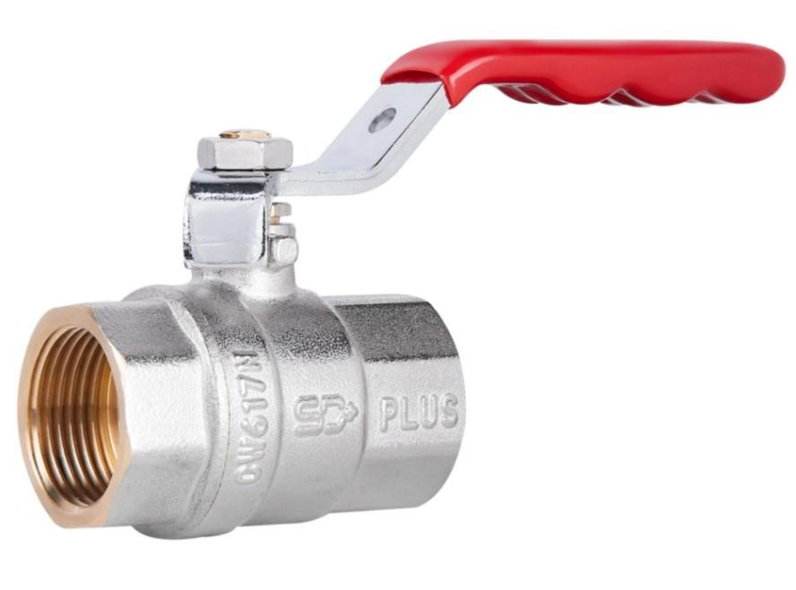 Кран шаровой Thermo Alliance Standart 3/4" ВВ прямой никель PN40 рычаг (SD600NW20PN40)