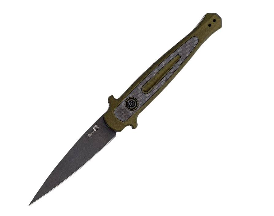 Ніж складаний пружинний Kershaw Launch 8 Auto Stiletto Олива (7150OLBLK)