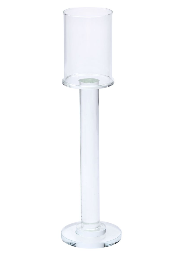 Свічник скляний високий Cylinder 31 см Прозорий - фото 2 Свічник скляний високий Cylinder 31 см Прозорий - фото 2