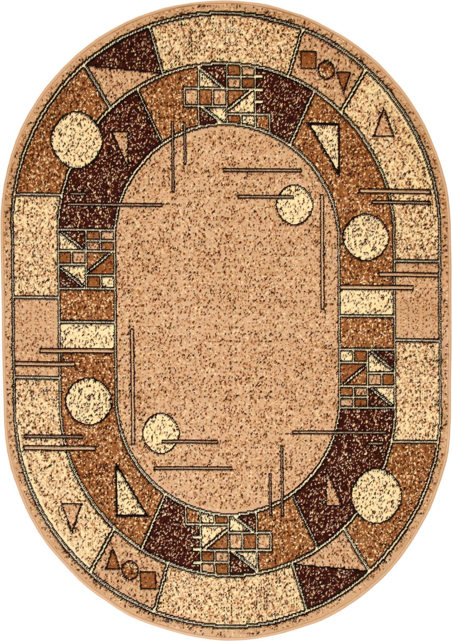 Ковер Karat Gold 091/12 1,4x2 м овальный Бежевый (00-00008343)