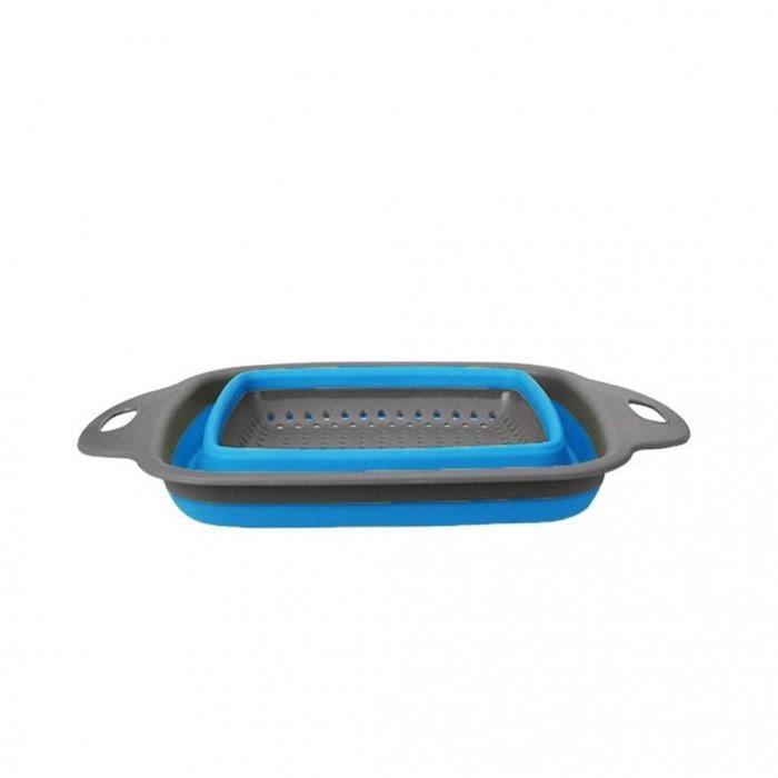 Дуршлаг силиконовый PRC Collapsible Filter Baskets JM-609 200x200 мм Синий (1571847431)
