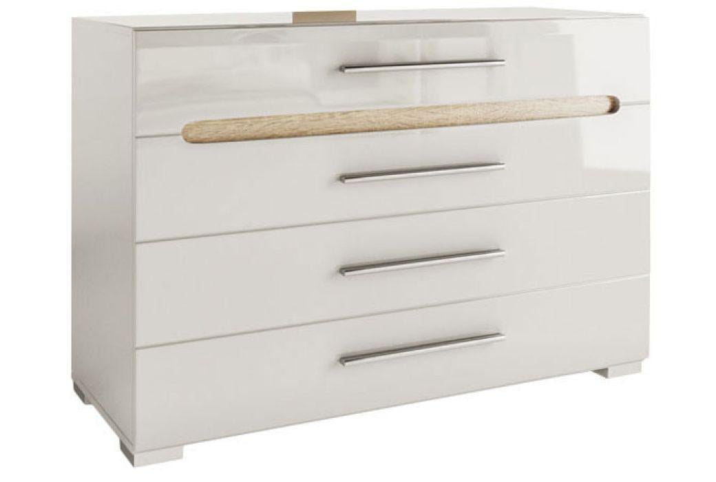 Комод с ящиками в спальню Світ Меблів Бьянко Белый глянец