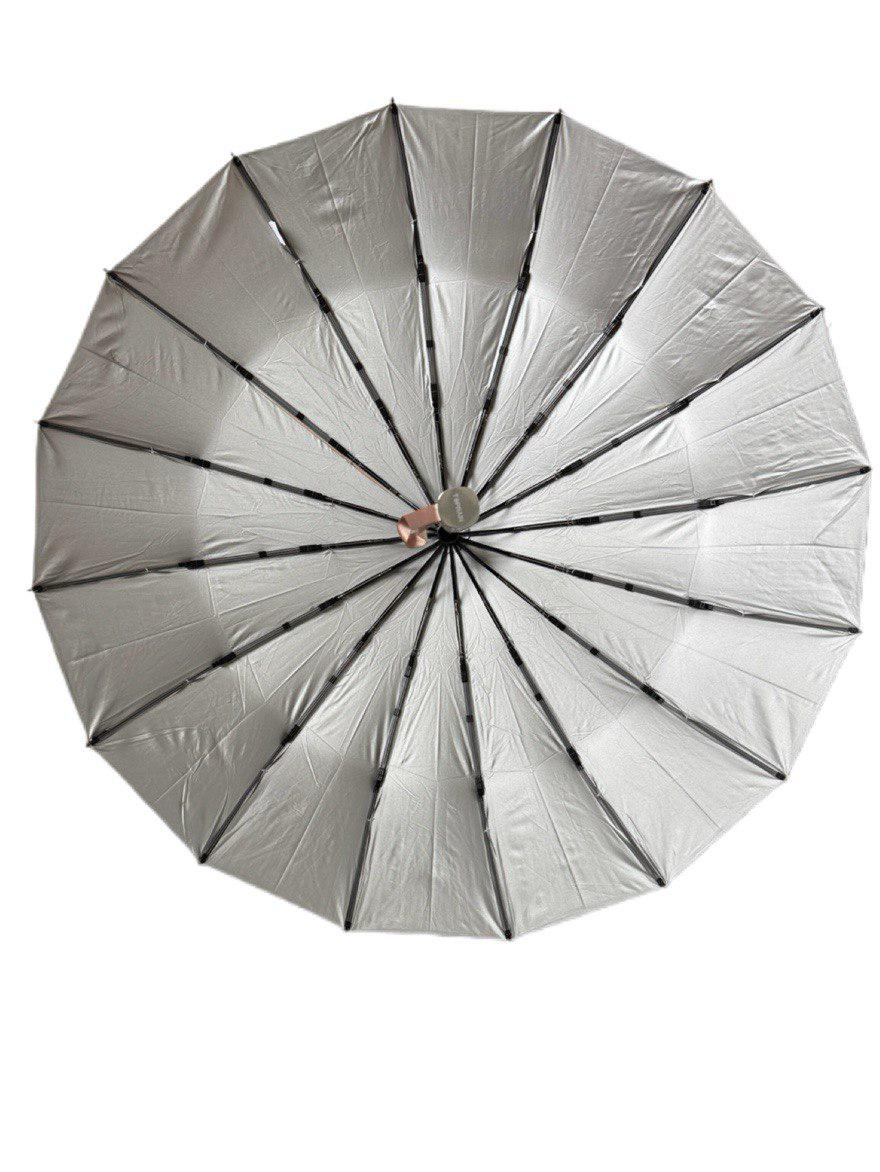Парасолька-автомат Toprain Umbrella однотонна 16 спиць зі сріблом під куполом Бежевий (4016/9) - фото 2 Парасолька-автомат Toprain Umbrella однотонна 16 спиць зі сріблом під куполом Бежевий (4016/9) - фото 2