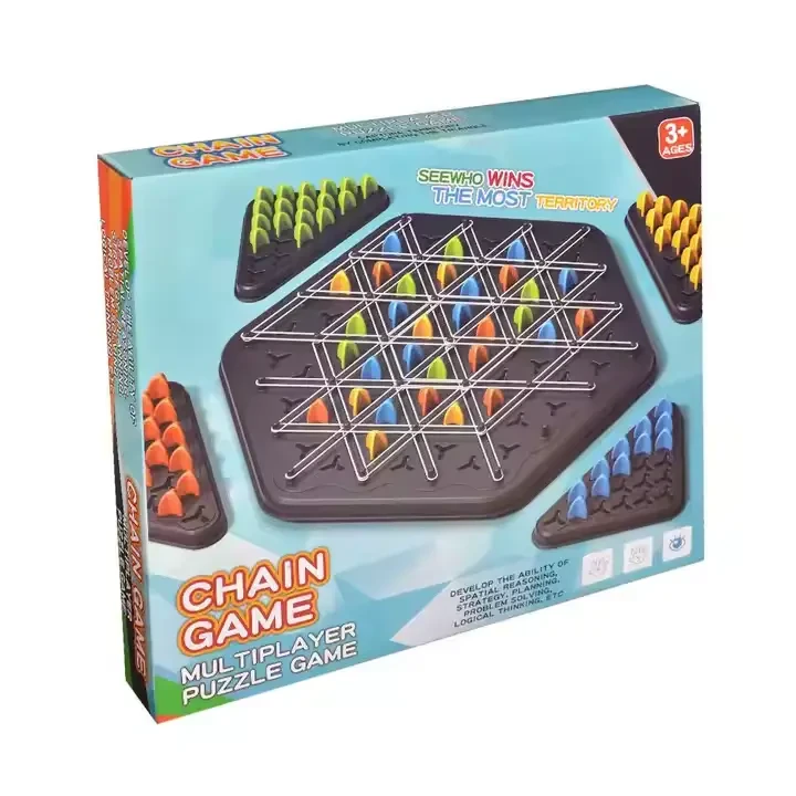 Настольная шахматная игра Геометрический Геоборд Chain Game с полем на 48 фишек и до 4 игроков семейная (31762868)