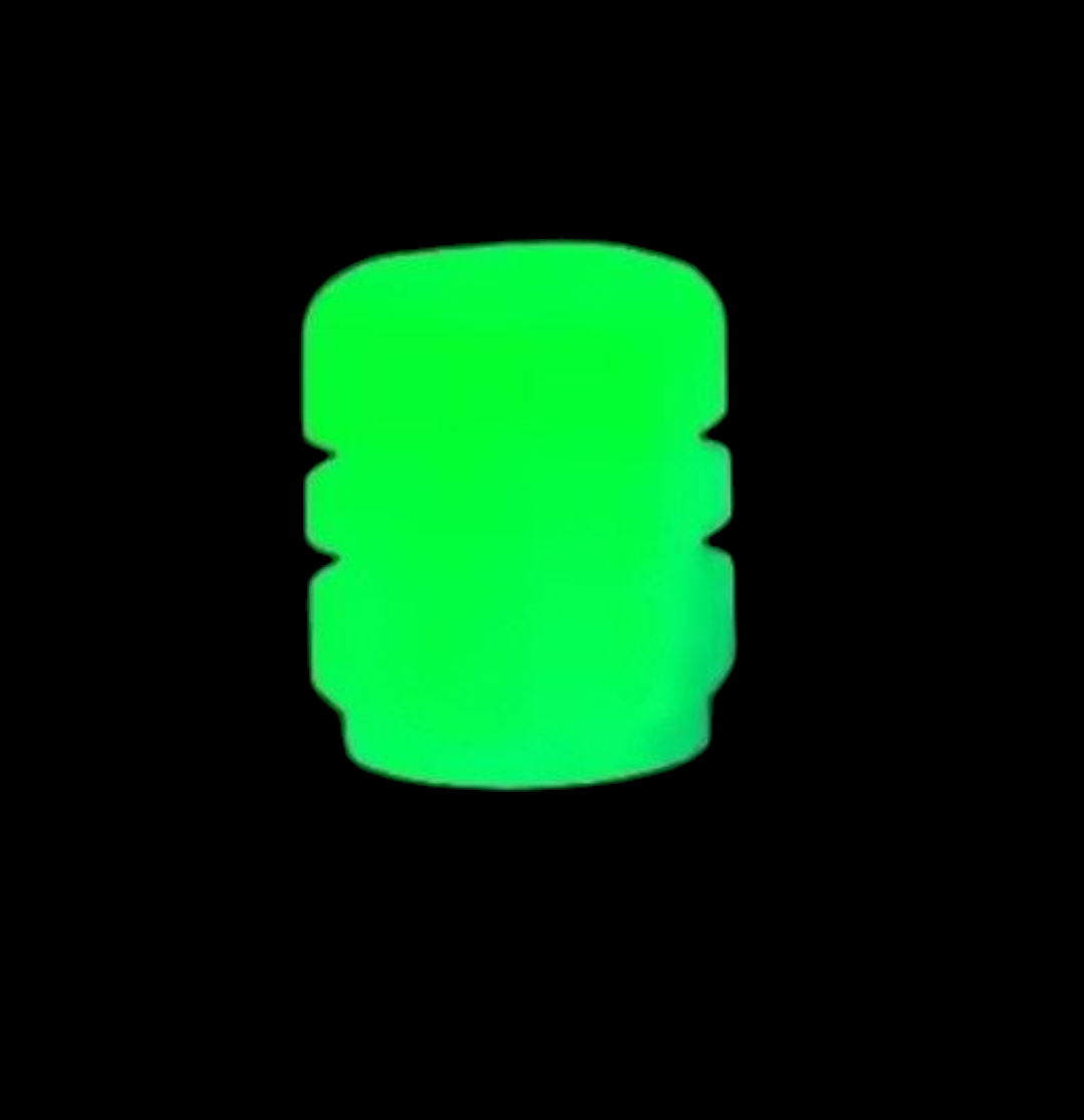 Колпачки на ниппель светонакопительные светятся зеленым цветом в темноте (1936806897) - фото 2