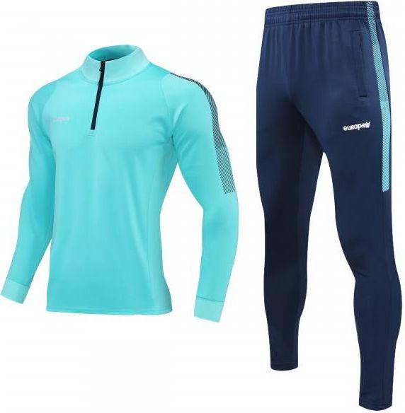 Костюм спортивный Europaw Limber Up 2101 Short zipper M Бирюзово-темно-синий (europaw511)