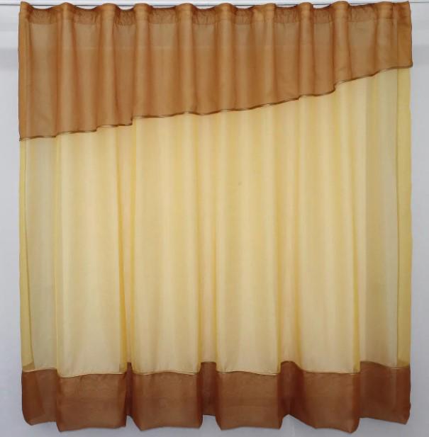 Гардина на кухню шифон 270х170 см Коричневый/Янтарный (047к 52-1057) - фото 1 Гардина на кухню шифон 270х170 см Коричневый/Янтарный (047к 52-1057) - фото 1