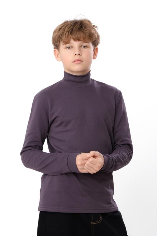 Водолазка для хлопчика-підлітка утеплена однотонна Носи  Своє 122 см Графітовий (6236-023)