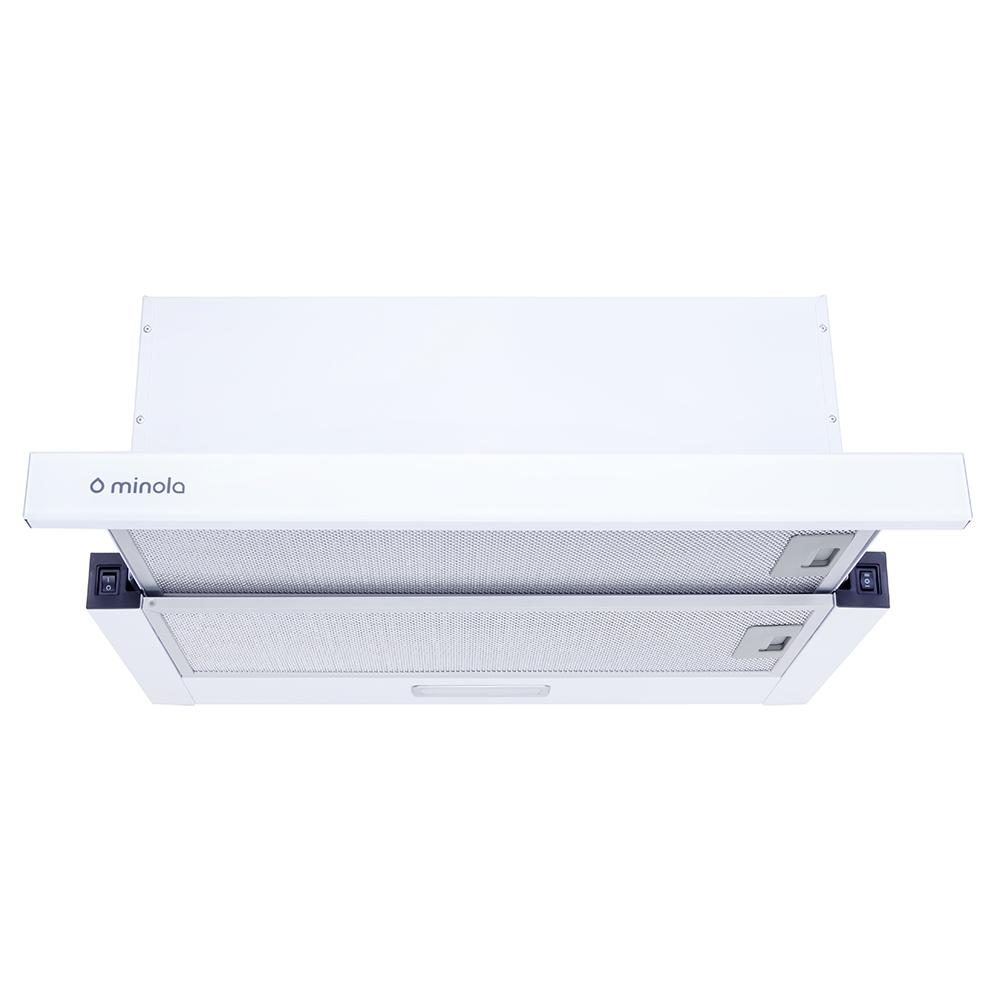 Витяжка телескопічна Minola HTL 6734 WH 1100 LED Glass
