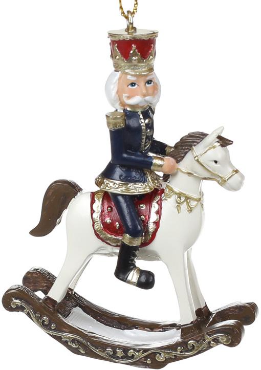 Набор подвесок Щелкунчик на Лошадке-качалке 6,5х3х9,5 см 6 шт. Синий/Красный (BD-707-070)