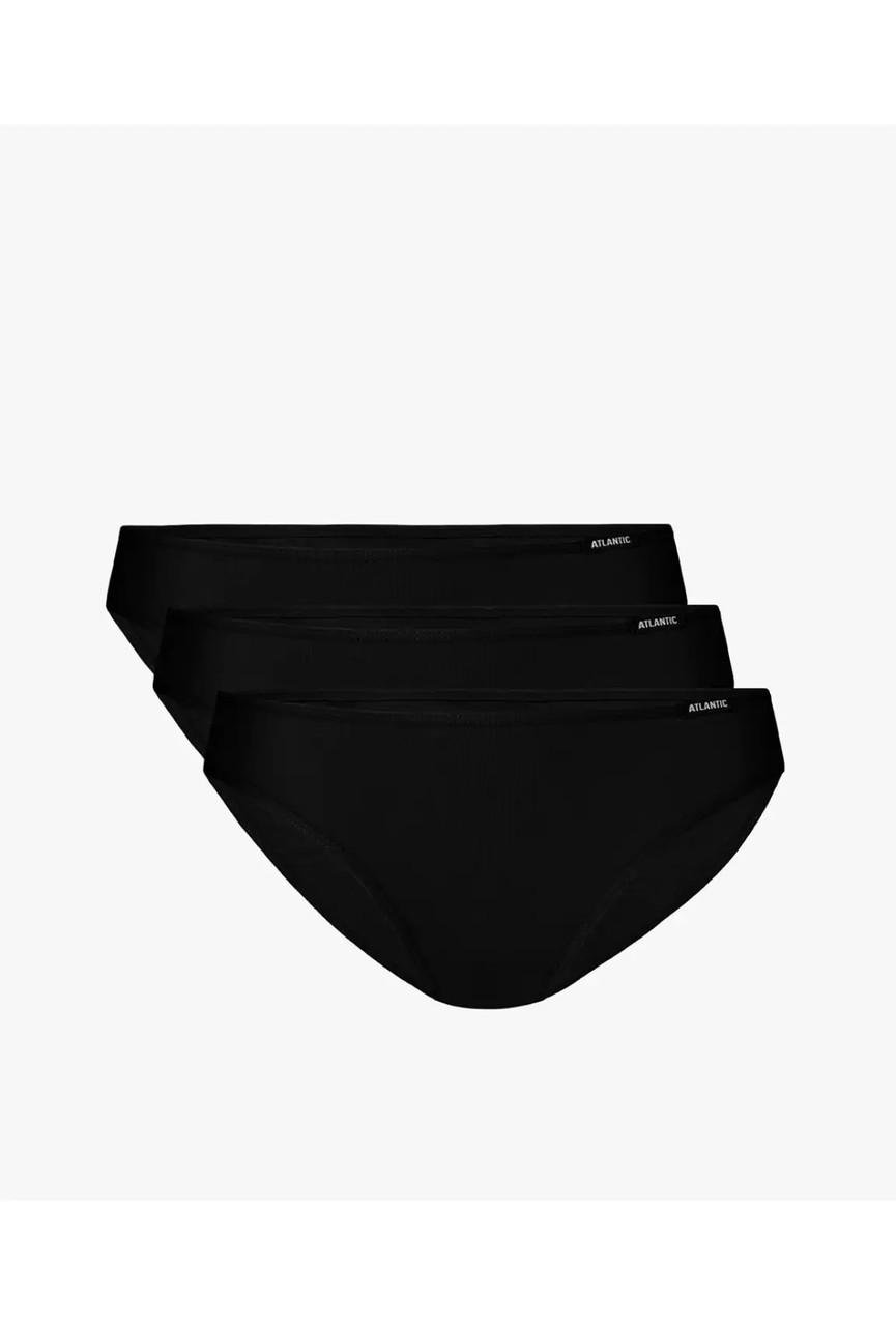 Комплект трусов слипов женских Atlantic 3BLP-580 хлопковых с низкой посадкой и мягкой резинкой 3 шт. S Черный (2375917680) Комплект трусов слипов женских Atlantic 3BLP-580 хлопковых с низкой посадкой и мягкой резинкой 3 шт. S Черный (2375917680)
