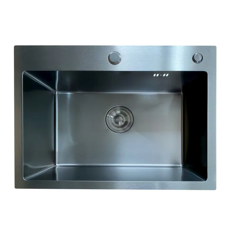 Мийка для кухні MIXXUS MH5843 Micro Decor Black з нержавіючої сталі Чорний (MI8219)