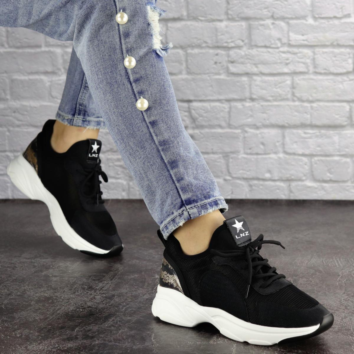Кроссовки женские Fashion р. 37 23,5 см Черный (1432)