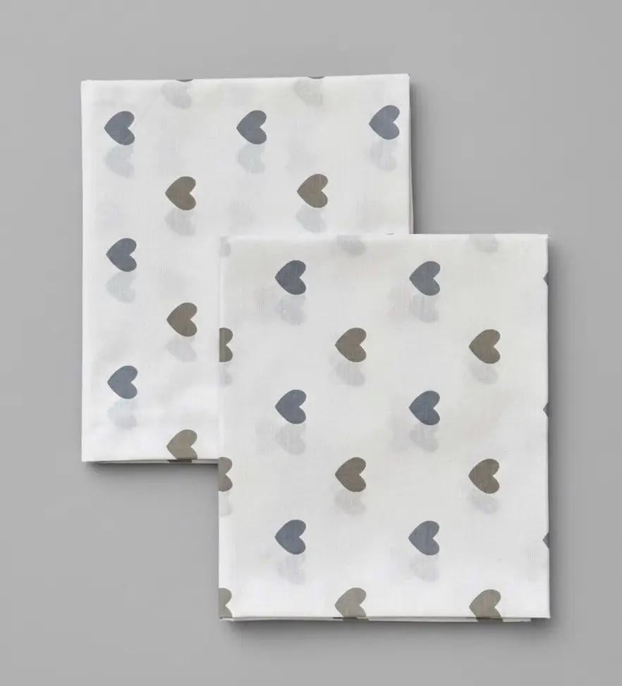 Пеленка детская BST из натуральной хлопковой ткани 2 шт. 90х80 см Серый/Белый (2506168212)