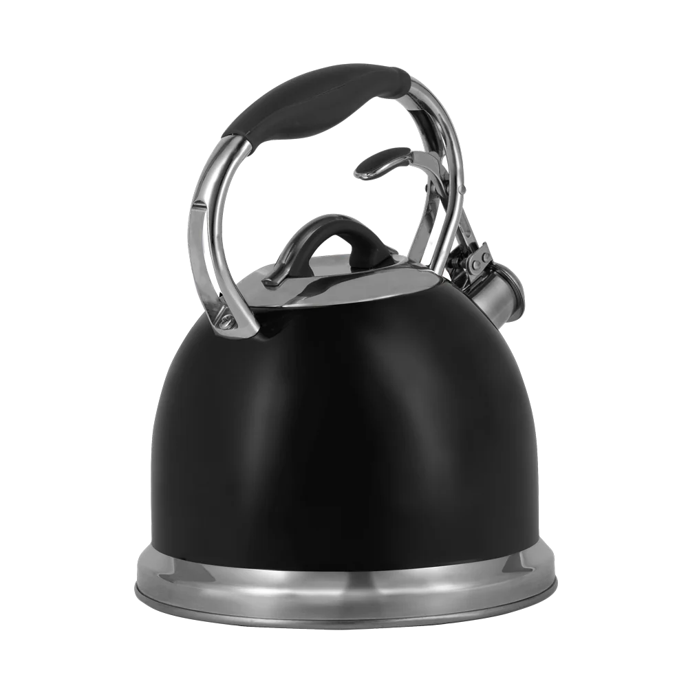 Чайник ретро Vintage Cuisine зі свистком Чорний - фото 3 Чайник ретро Vintage Cuisine зі свистком Чорний - фото 3