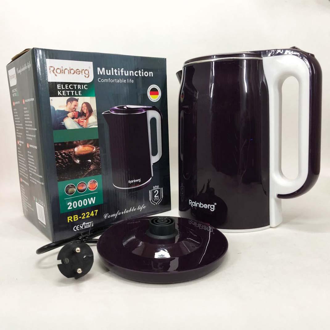 Електрочайник Rainberg RB-2247 2000 Вт 2 л Баклажановий (322923) - фото 8