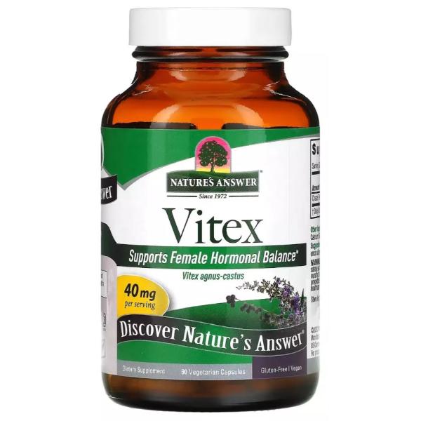 Натуральная добавка Nature's Answer Vitex Agnus-Castus Chaste Tree Berry Витекс 40 мг 90 вег. капс. (23712872)