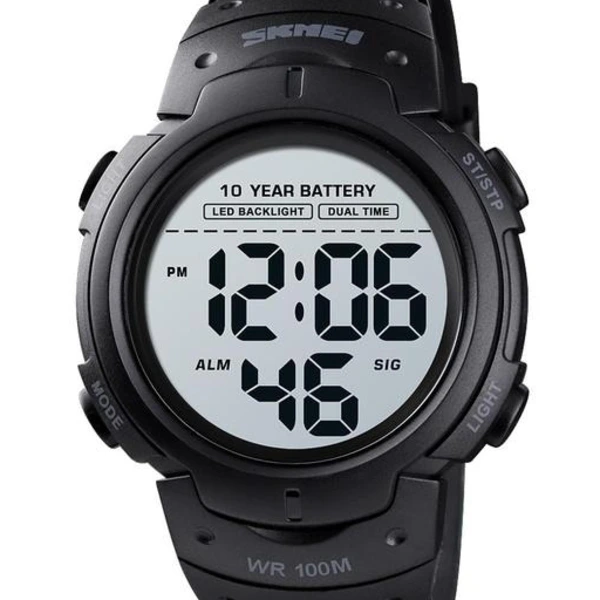 Годинник чоловічий спортивний тактичний Skmei Neon 10 Bar Black (7207)