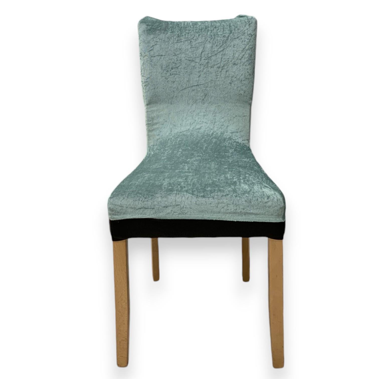 Чехол натяжной на стул GOSPO велюровый Мятный (2190142620) - фото 1