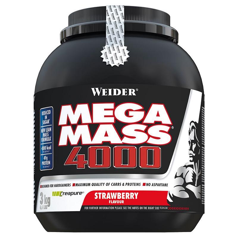 Гейнер Weider Mega Mass 4000 Strawberry 3000 g