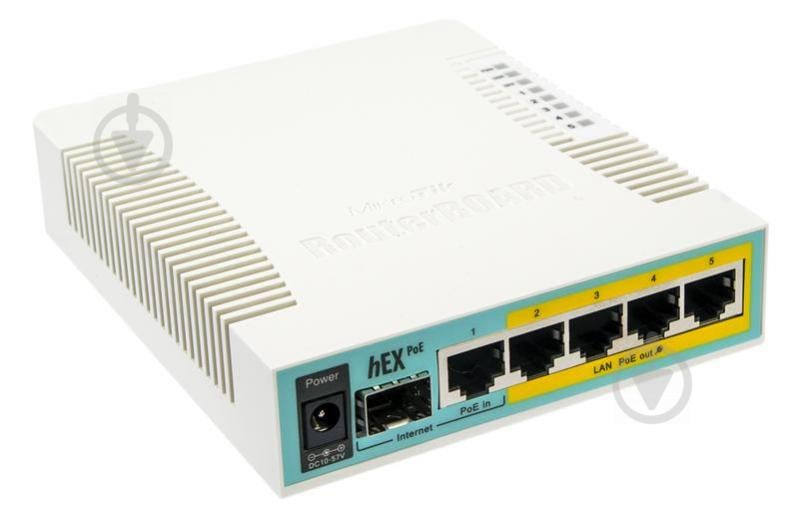 Маршрутизатор MikroTik RouterBOARD RB960PGS hEX PoE (800MHz/128Mb, 1xUSB, 5х1000Мбит, Passive PoE) Маршрутизатор MikroTik RouterBOARD RB960PGS hEX PoE (800MHz/128Mb, 1xUSB, 5х1000Мбит, Passive PoE)