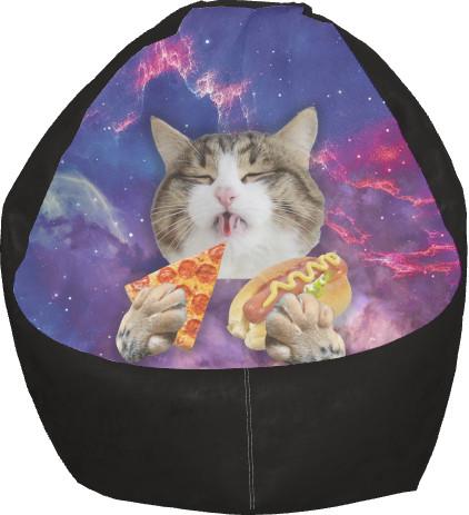 Крісло-груша Котик у космосі з їжею M (13242849)